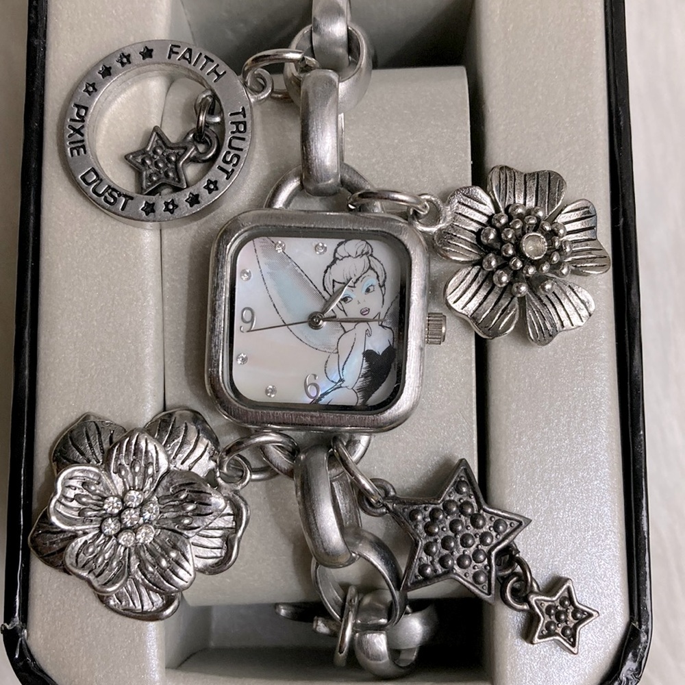 Disney Fairies Tinkerbell Charm Bracelet Watch